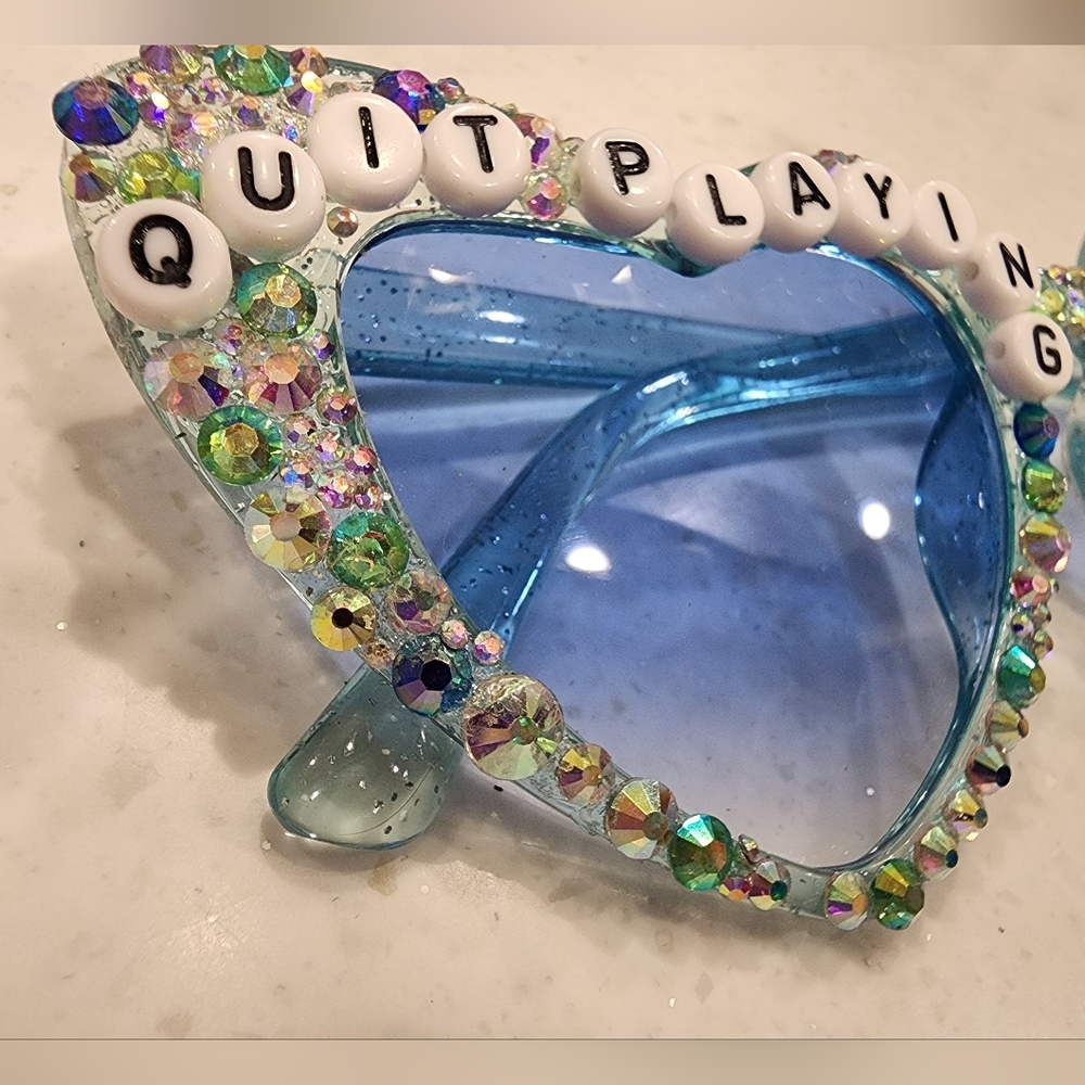Backstreet Boys Bling Sunglasses Crystal Lyric Sphere Tour Custom Heart Set Of 4 - Picture 6 of 17